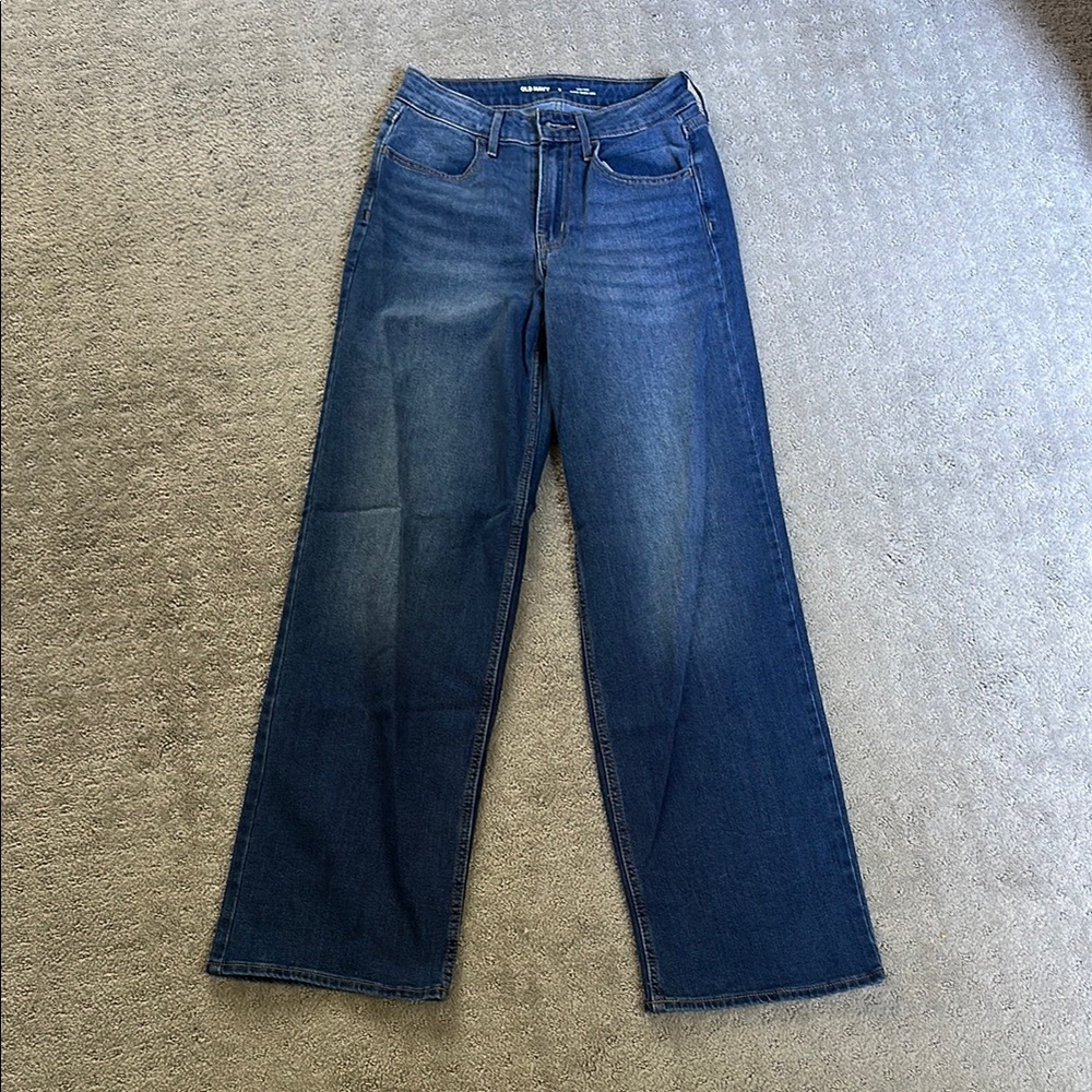 Old Navy Blue Flare Wide Leg Jeans